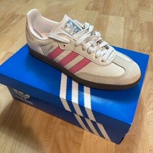 SOLD - Adidas Samba Pink Stripes Sneakers
